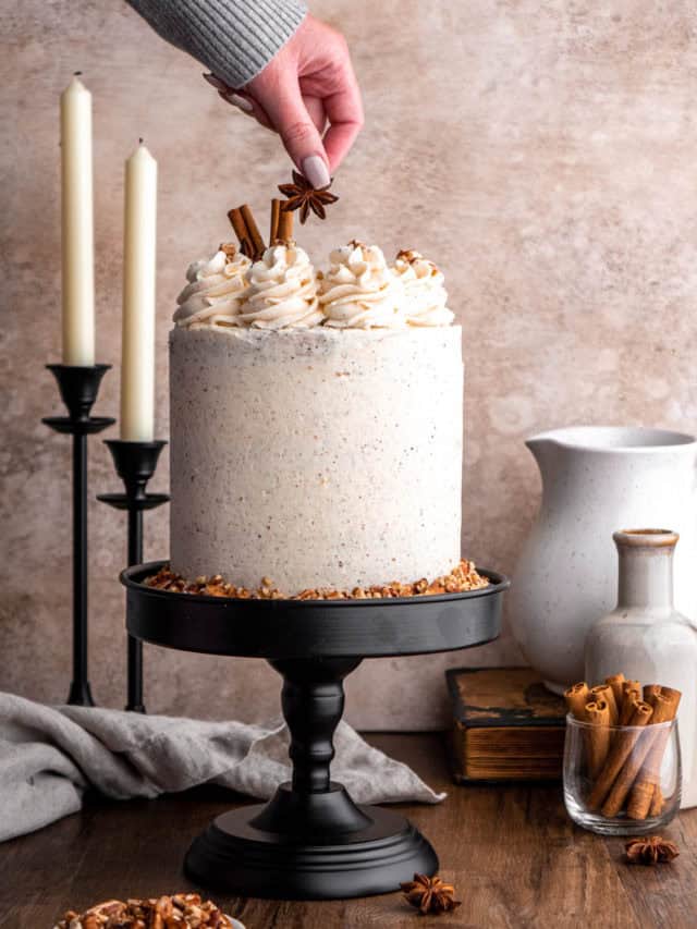 Maple Pecan Layer Cake In Bloom Bakery