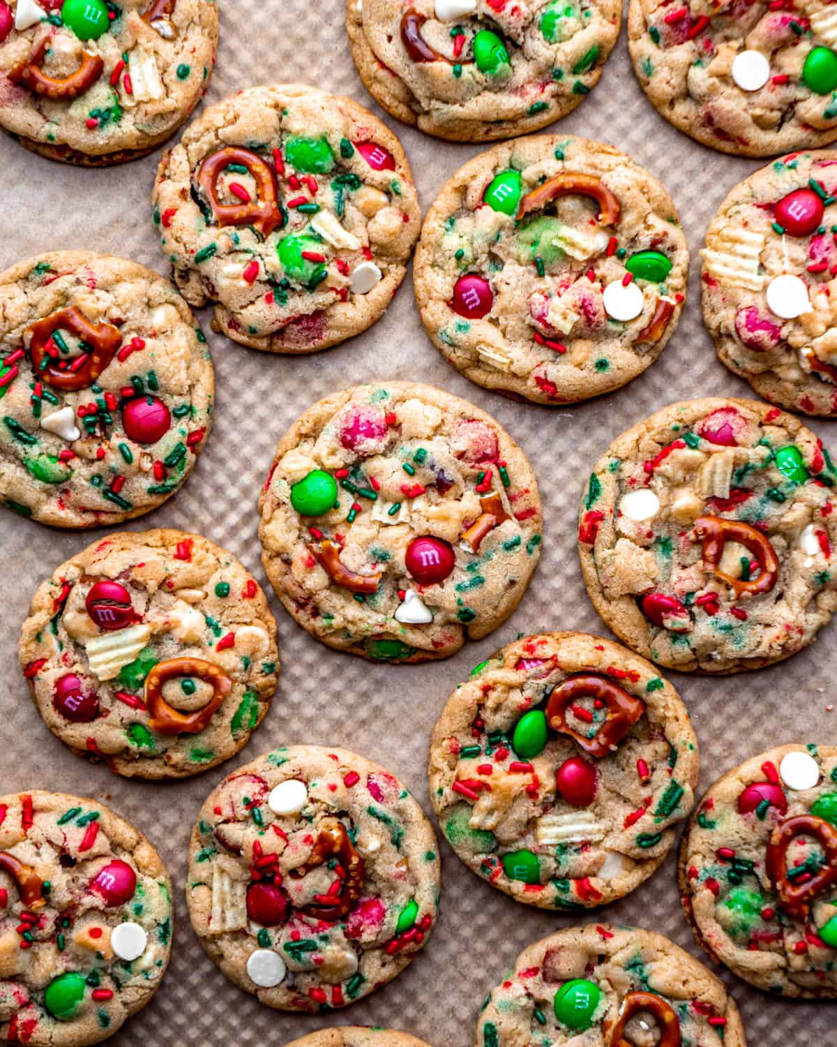 Christmas Kitchen Sink Cookies - In Bloom Bakery