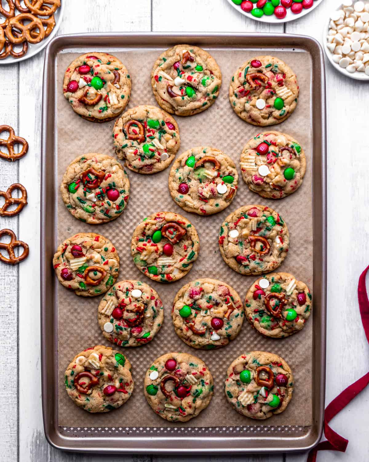 Christmas Kitchen Sink Cookies - In Bloom Bakery
