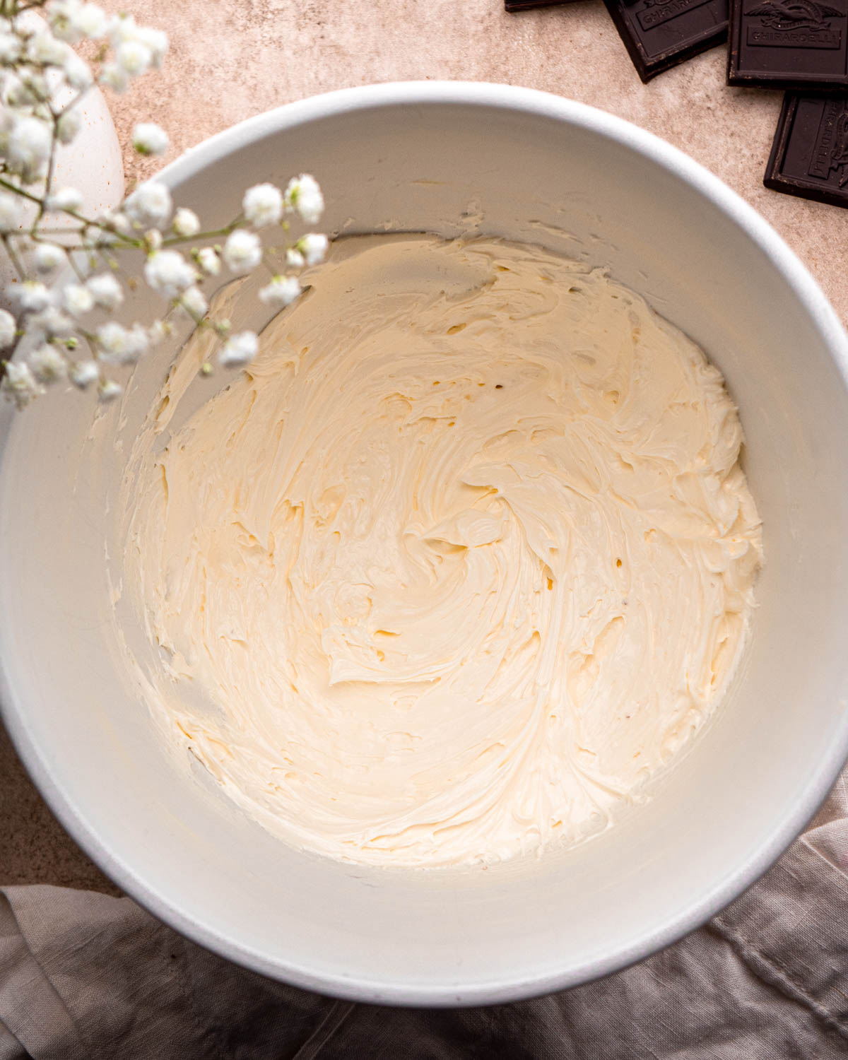 butter whipped in bowl