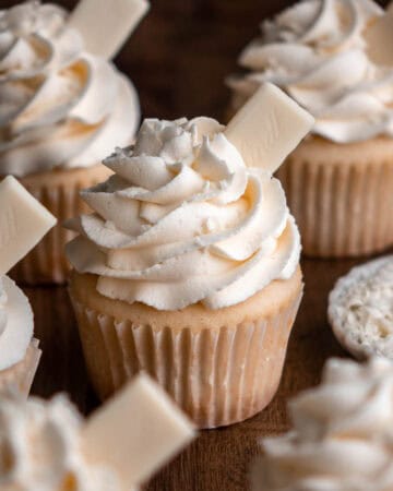 White Chocolate Cupcakes - In Bloom Bakery