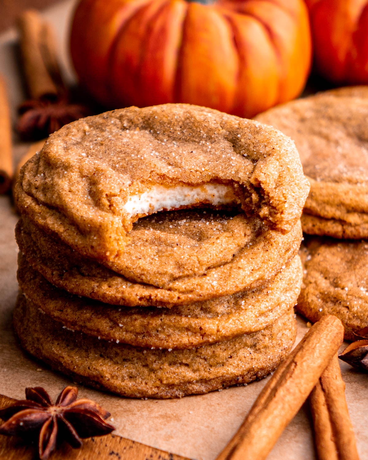 Pumpkin Cheesecake Cookies - Fall Cookie Recipes