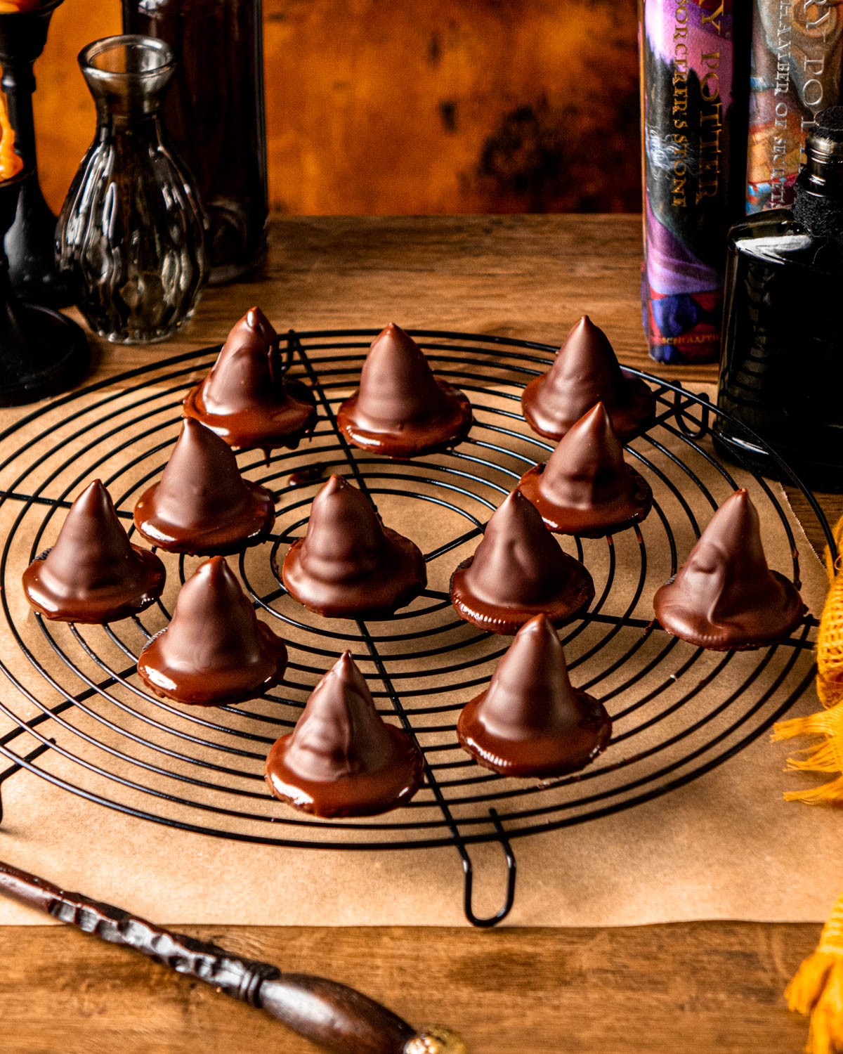 sorting hats covered in chocolate