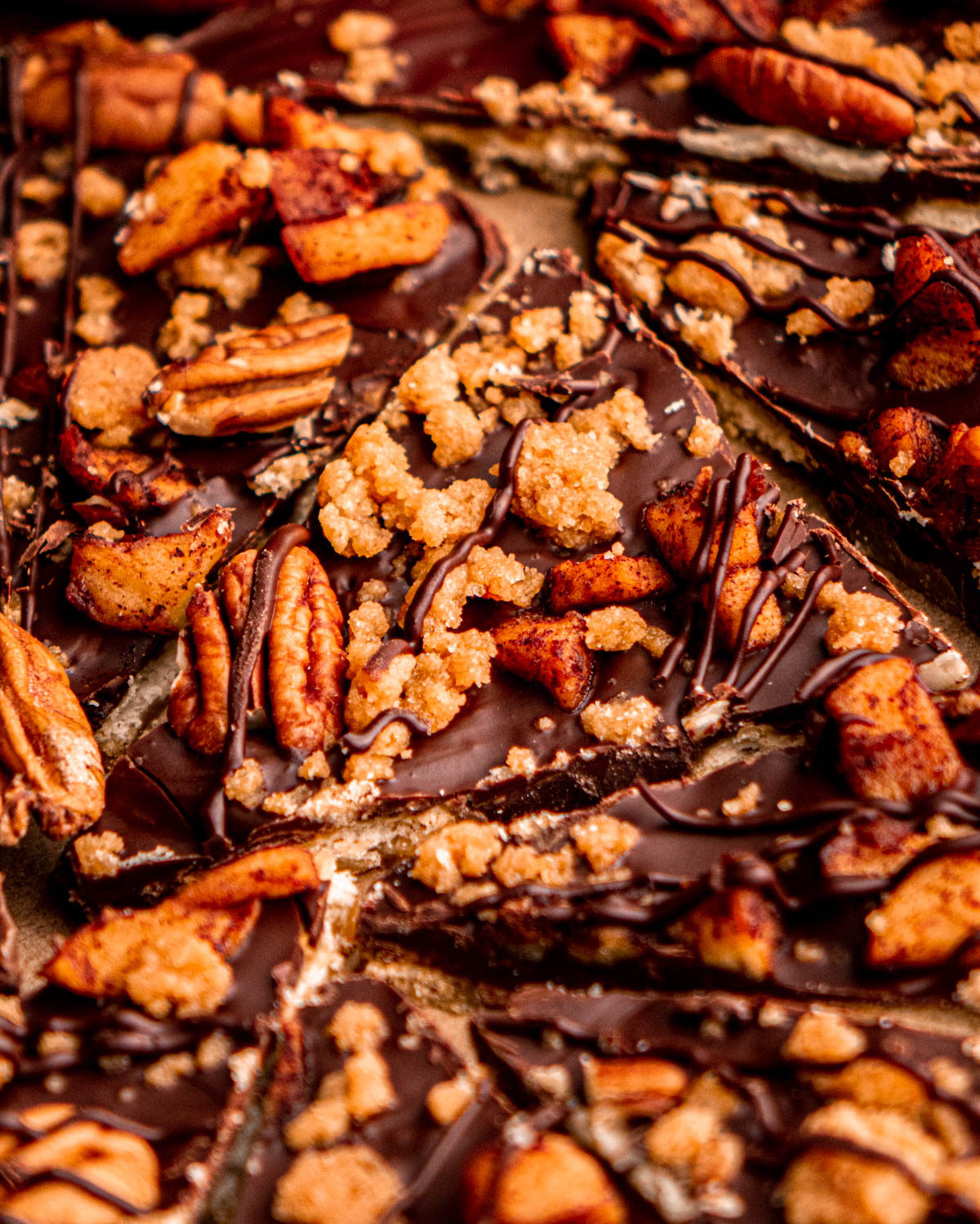 close up of a piece of Thanksgiving cracker toffee