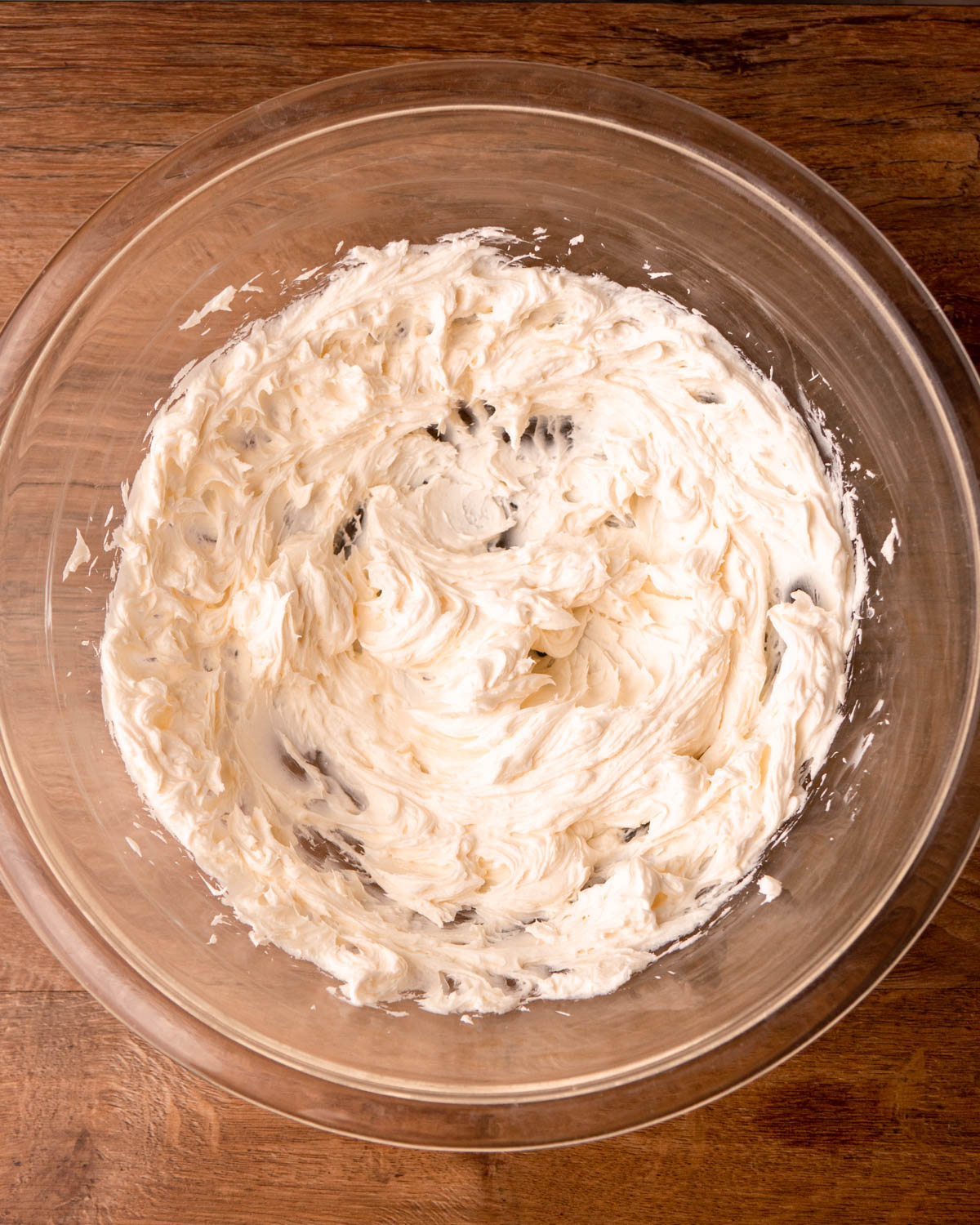 cream cheese mixed until fluffy