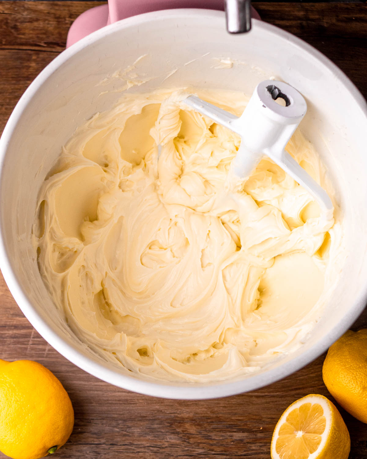 cream cheese, corn starch and sugar mixed together in a stand mixer