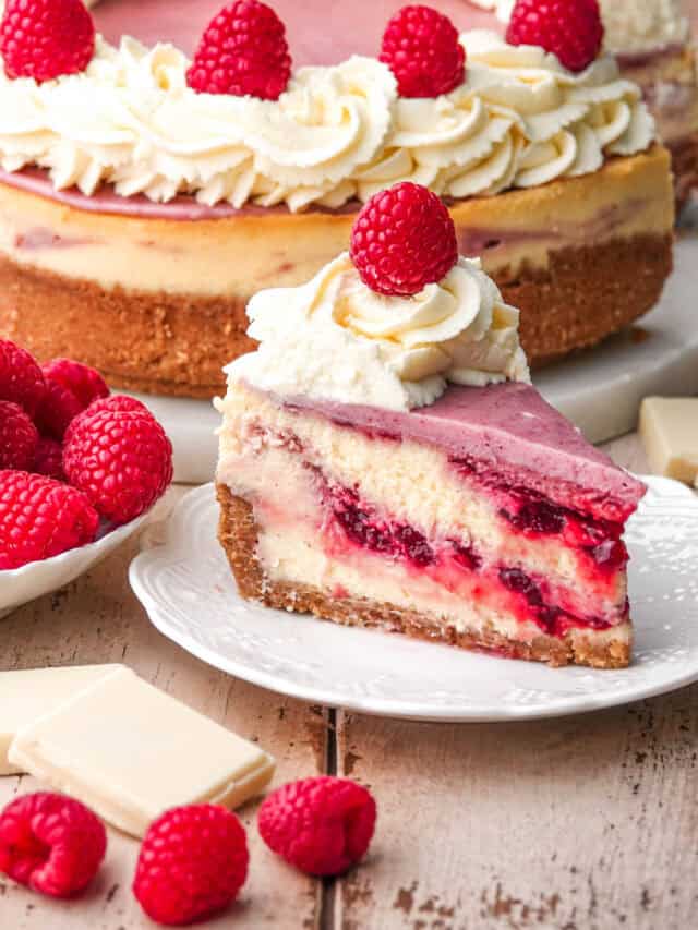 White Chocolate Raspberry Cake - In Bloom Bakery