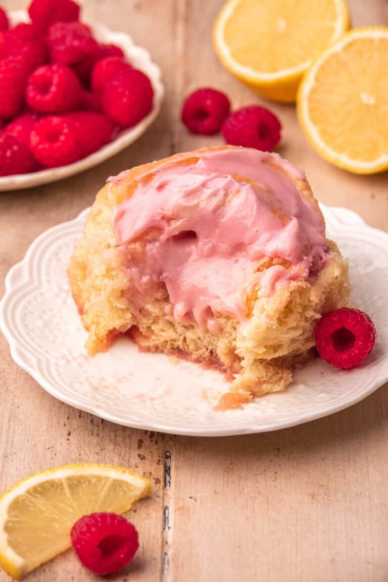 Lemon Raspberry Rolls - In Bloom Bakery