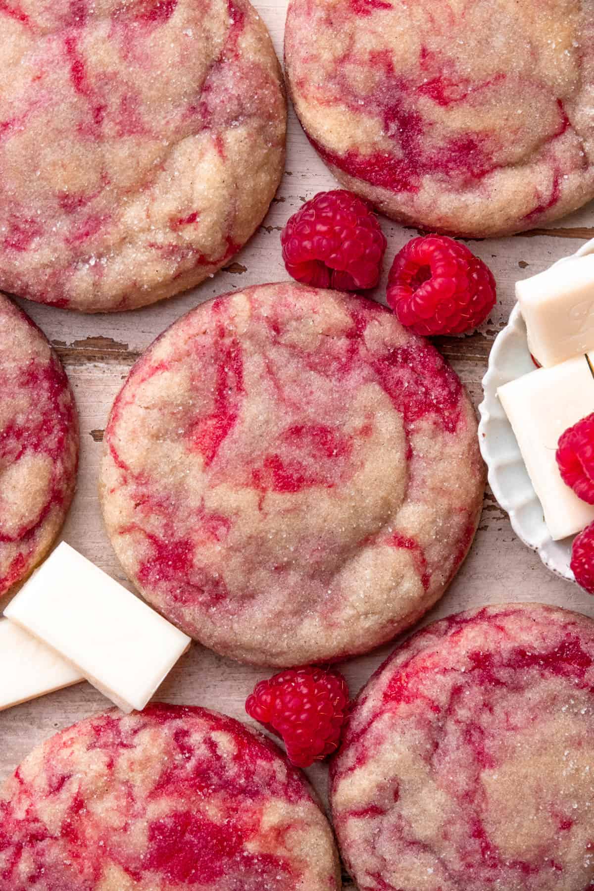 Raspberry White Chocolate Cheesecake Cookies - In Bloom Bakery